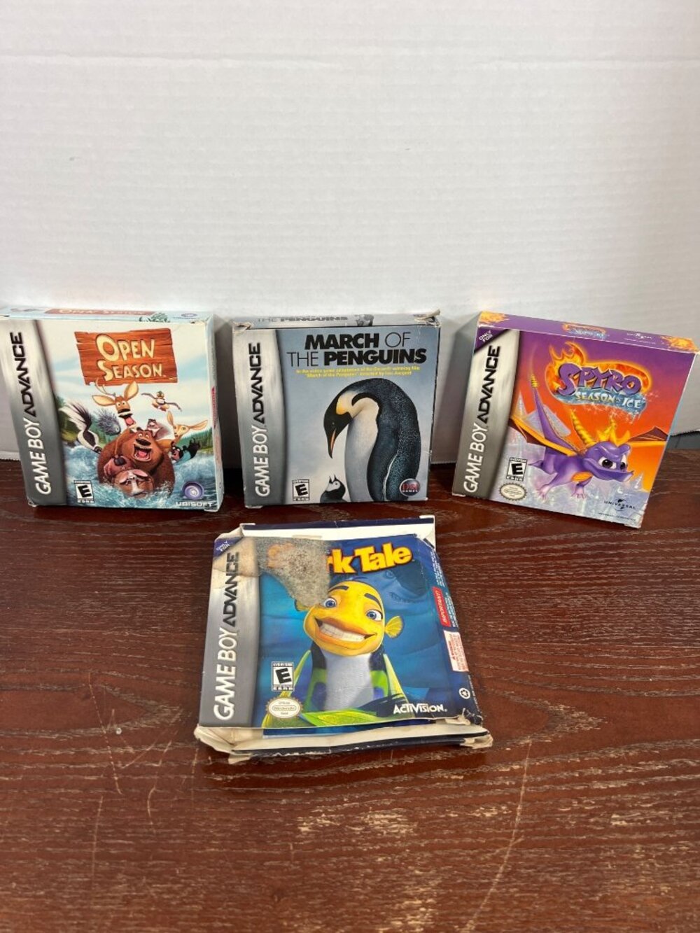 Game Boy Advance Lot Of 4 Movie Tie In Games Open Season Shrek Tale March Of The
